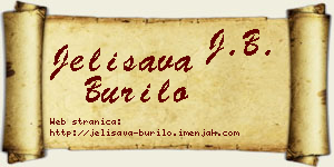 Jelisava Burilo vizit kartica